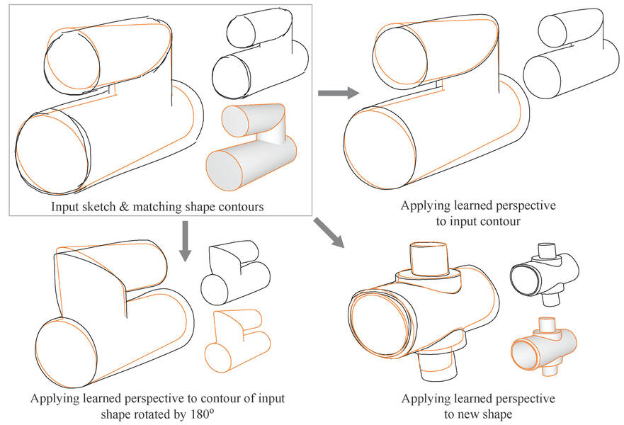 Capturing Non-Linear Human Perspective in Line Drawings